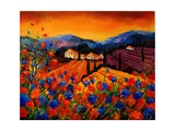 Tuscan Poppies Giclee Print by Ledent 