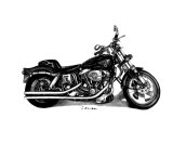 A Harley Giclee Print by Jamie Atkinson