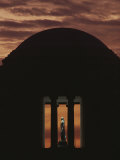 A Fiery Sunset Surrounds the Jefferson Memorial Photographic Print by Karen Kasmauski