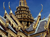 A Golden Serpent Roof Surmounting One of the Palace Buildings Photographic Print by Todd Gipstein