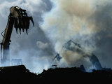 Power Shovels Clear Away Debris Left by Hurricane Andrew Photographic Print by Raymond Gehman