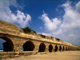 Remains of the Roman Aqueduct at Caesarea Photographic Print by Richard Nowitz
