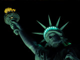 Night View of the Illuminated Statue of Liberty Photographic Print by Paul Chesley