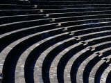 Curved Stone Seating at One of Two Roman Theaters in Lyon Photographie par Todd Gipstein