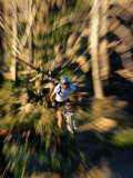 A Woman Mountain Biking Near Flagstaff Photographic Print by Bill Hatcher