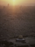 Aerial of the Old City Jerusalem, with the Dome of the Rock in Front Photographic Print by Jodi Cobb