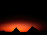 Pyramids of Giza at Sunset Photographic Print by Kenneth Garrett