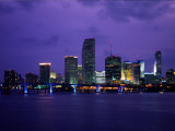 Twilight View of the Miami Skyline Photographic Print by Richard Nowitz