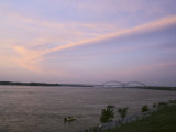 The Sun Sets on the Mississippi River at Memphis, Tennessee Photographic Print by Stephen Alvarez