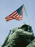 Close View of the Iwo Jima Monument Looking Straight up at the Flag Photographic Print by Stephen St. John