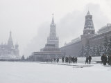 View of Red Square in the Snow Photographic Print by W. Robert Moore
