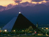View of the Luxor Hotel at Dusk Photographic Print by Maria Stenzel
