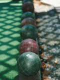 Wooden Balls That are Bowled in the Italian Game of Bocce Photographic Print by Gina Martin
