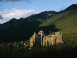 The Banff Springs Hotel, Nestled in an Evergreen Forest Photographic Print by Michael S. Lewis