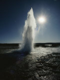 View of a Geyser Called Strokkur, the Churn, Located Near Geysir Photographic Print by Emory Kristof