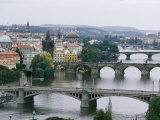 View down the Vltava River Through Prague Photographic Print by Taylor S. Kennedy