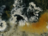 Colonies of Filamentous Bacteria in an Uzon Hot Spring Photographic Print by Peter Carsten