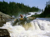 A Rafter Negotiates a Large Dip in the Magpie River in Quebec Photographic Print by Barry Tessman