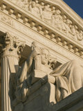 The Contemplation of Justice Sculpture outside the Supreme Court Photographic Print by Richard Nowitz