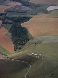 The Famed Uffington Chalk Horse Commands the Site of a Celtic Fort Fotografisk trykk av James P. Blair The Famed Uffington Chalk Horse Commands the Site of a Celtic Fort Fotografisk trykk av James P. Blair