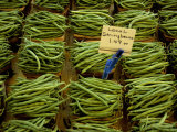 Fresh Local Stringbeans Line up for Sale at a Roadside Stand Photographic Print by Stephen St. John