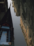 Gondola and Building Reflections in a Canal, Venice, Italy Photographic Print by Michael S. Lewis