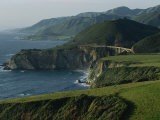 Scenic View of the Bridge over Bixby Creek and the Pacific Coast Photographic Print by Sisse Brimberg