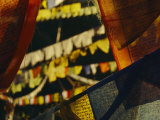 Colorful Hanging Buddhist Prayer Flags Photographie par Bobby Model