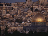 Jerusalem Cityscape Showing the Dome of the Rock and the Church of the Holy Sepulchre Photographic Print by Annie Griffiths Belt