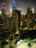 Inland View of Hong Kong with Soccer and Basketball Courts Photographie par Eightfish 