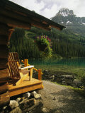 A View of the Rocky Mountains from Lake Ohara Lodge Photographic Print by Michael Melford