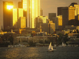 The Seattle Skyline Hovers above Lake Union Photographie par Phil Schermeister