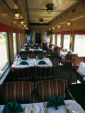 A Dining Car Aboard the Royal Hudson Steam Train Photographic Print by Michael S. Lewis