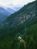 The Canada Pacific Train Travels Through Kicking Horse Pass Photographic Print by Michael Melford