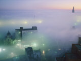 Montevideo, Uruguay, in predawn fog Giclee Print
