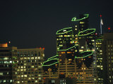 San Diego High Rises Brightly Lit at Night Photographie par Karen Kasmauski