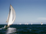 A 35-Foot Sailing Sloop is Seen from Behind Photographic Print by W. Robert Moore