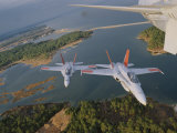 Patuxent Naval Air Strike Command Jets over Point Lookout Photographic Print by Robert Madden