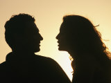 Silhouetted Couple Photographic Print by Richard Nowitz