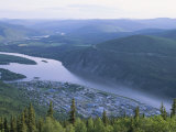 Dawson City and the Yukon River from the Top of the World Highway Photographic Print by Rich Reid