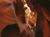 Patterns Created in the Red Sandstone of Antelope Canyon Fotografisk trykk av Dugald Bremner