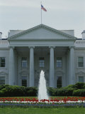 Front of the White House with Fountain and Flowers, Spring of 2000 Photographic Print by Stephen St. John