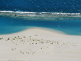An Aerial View of the Barrier Reef off the Sandy Western Autralia Coast Photographic Print by Bill Ellzey
