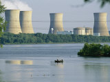 View of Three Mile Island Nuclear Reactor on the Susquehanna River, Photographic Print