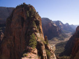 Picnickers Eat on a Narrow Ledge Over the Valley, Zion National Park, Utah Photographic Print by Taylor S. Kennedy