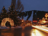 Downtown Jackson Hole at Night Photographic Print by Jim Webb
