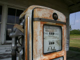 Vintage Gas Pump Recalls the Open American Road and Cheaper Prices Photographic Print by Stephen St. John