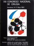 XIII Congreso Nacional de Cirugia 1980 Collectable Print por Joan Miró