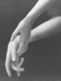 Close Up of Woman's Graceful Hands Photographic Print by E O Hoppe