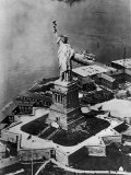 Aerial View of Statue of Liberty Photographic Print